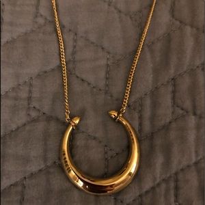 Stella and Dot Gold Double Horn Pendant